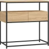 vidaXL Konsolentisch Sonoma-Eiche 75x40x75 cm Holzwerkstoff