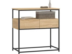 vidaXL Konsolentisch Sonoma-Eiche 75x40x75 cm Holzwerkstoff