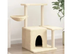 Hot vidaXL Kratzbaum mit Sisal-KratzSäulen Creme 83 cm Modell 3