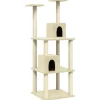 vidaXL Kratzbaum mit Sisal-KratzSäulen Creme 141 cm Modell 1