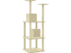 vidaXL Kratzbaum mit Sisal-KratzSäulen Creme 141 cm Modell 1