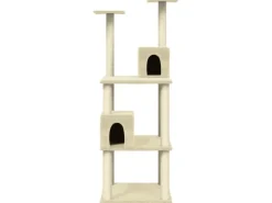 vidaXL Kratzbaum mit Sisal-KratzSäulen Creme 141 cm Modell 1