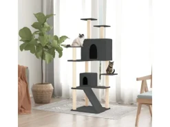 vidaXL Kratzbaum mit Sisal-KratzSäulen Dunkelgrau 153 cm Modell 1