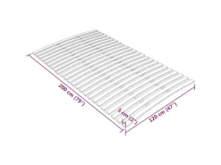 vidaXL Lattenrost mit 24 Latten 120x200 cm1123464