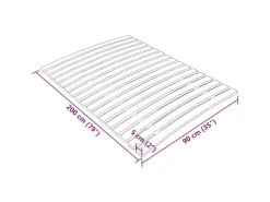 Hot vidaXL Lattenrost mit 17 Latten 90x200 cm1123457