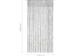 vidaXL Makramee Vorhang Anthrazit 140x240 cm Baumwolle Modell 2