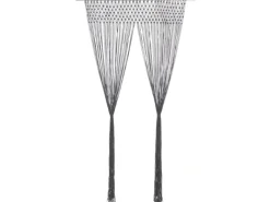 vidaXL Makramee Vorhang Anthrazit 140x240 cm Baumwolle Modell 2