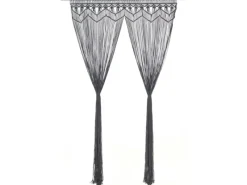 Discount vidaXL Makramee Vorhang Anthrazit 140x240 cm Baumwolle Modell 1