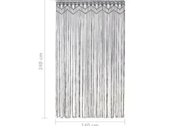 Discount vidaXL Makramee Vorhang Anthrazit 140x240 cm Baumwolle Modell 1