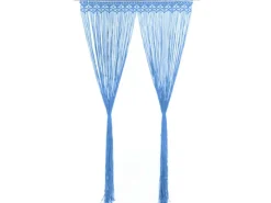 vidaXL Makramee Vorhang Blau 140x240 cm Baumwolle Modell 2