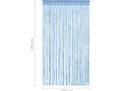 vidaXL Makramee Vorhang Blau 140x240 cm Baumwolle Modell 2
