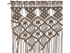 vidaXL Makramee Vorhang Taupe 140x240 cm Baumwolle Modell 6