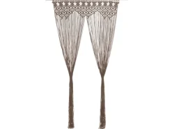 vidaXL Makramee Vorhang Taupe 140x240 cm Baumwolle Modell 6