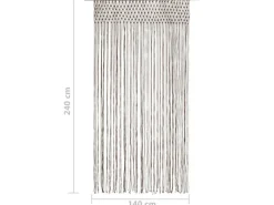 vidaXL Makramee Vorhang Taupe 140x240 cm Baumwolle Modell 4