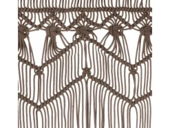 New vidaXL Makramee Vorhang Taupe 140x240 cm Baumwolle Modell 3