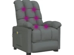 vidaXL Massagesessel Dunkelgrau Stoff Modell 32