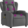 vidaXL Massagesessel Dunkelgrau Samt Modell 9