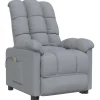 vidaXL Massagesessel Hellgrau Stoff Modell 37