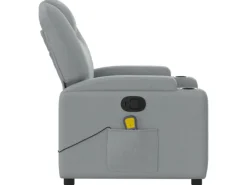 vidaXL Massagesessel Hellgrau Stoff Modell 4