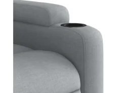 vidaXL Massagesessel Hellgrau Stoff Modell 4