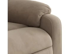 vidaXL Massagesessel mit Aufstehhilfe Taupe Mikrofasergewebe