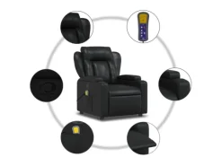 vidaXL Massagesessel Schwarz Kunstleder Modell 6