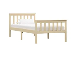 vidaXL Massivholzbett Helles Holz Kiefer 100x200 cm617227