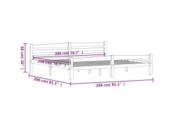 Clearance vidaXL Massivholzbett Kiefer 200x200 cm649481