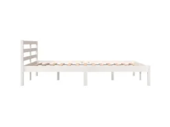 Hot vidaXL Massivholzbett Kiefer 140x190 cm Weiß1136550