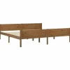 vidaXL Massivholzbett Kiefer Honigbraun 200x200 cm649530