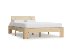 Outlet vidaXL Massivholzbett Kiefer 140x200 cm617170