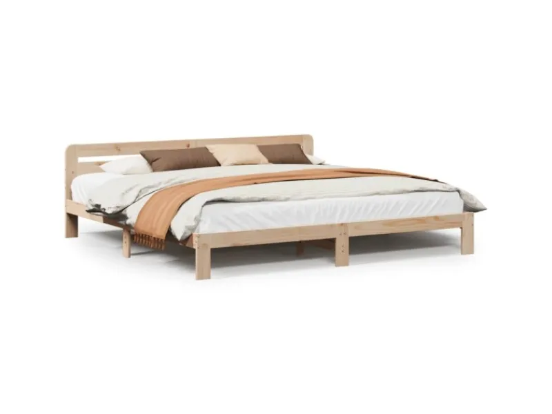 Best vidaXL Massivholzbett ohne Matratze 180x200 Kiefernholz 855558