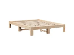 Outlet vidaXL Massivholzbett ohne Matratze 140x200 cm Kiefernholz 3308738 Natur