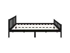 Outlet vidaXL Massivholzbett Schwarz 200x200 cm1271541