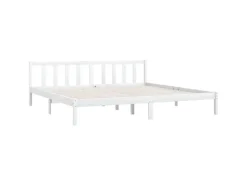 vidaXL Massivholzbett Weiß Kiefer 200x200 cm923563