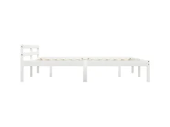 vidaXL Massivholzbett Weiß Kiefer 160x200 cm617194