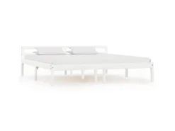 vidaXL Massivholzbett Weiß Kiefer 160x200 cm617194