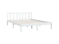 Online vidaXL Massivholzbett Weiß Kiefer 140x200 cm923543