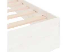 vidaXL Massivholzbett Weiß 140x200 cm1279634