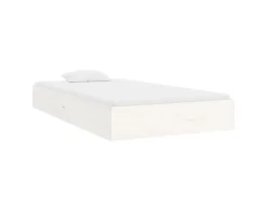 vidaXL Massivholzbett Weiß 90x200 cm1279649