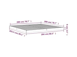 Sale vidaXL Massivholzbett 200x200 cm Kiefer 823424 Natur