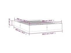 vidaXL Massivholzbett 200x200 cm1279613