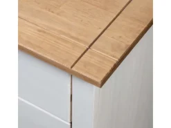 Hot vidaXL Nachttisch Weiß 46 x 40 x 57 cm Panama-Kiefer