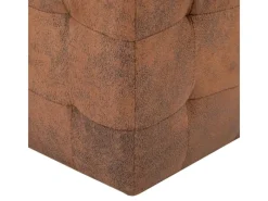 vidaXL Nachttische 2 Stk Braun 30x30x30 cm Wildleder-Optik Modell 1