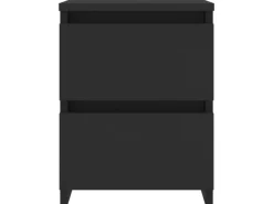 vidaXL Nachttische 2 Stk Schwarz 30x30x40 cm Holzwerkstoff
