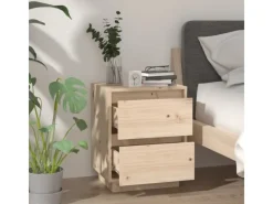 vidaXL Nachttische 2 Stk 40x35x50 cm Massivholz Kiefer