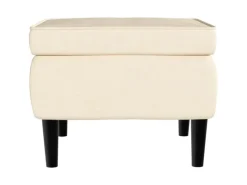 New vidaXL Ohrensessel mit Hocker Creme Samt