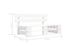 vidaXL Outdoor-Bank Paletten Holz 45759