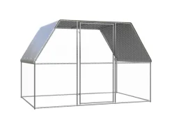 vidaXL Outdoor-Hühnerkäfig 3x2x2 m Verzinkter Stahl