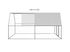 vidaXL Outdoor-Hühnerkäfig 3x4x2 m Verzinkter Stahl Modell 2